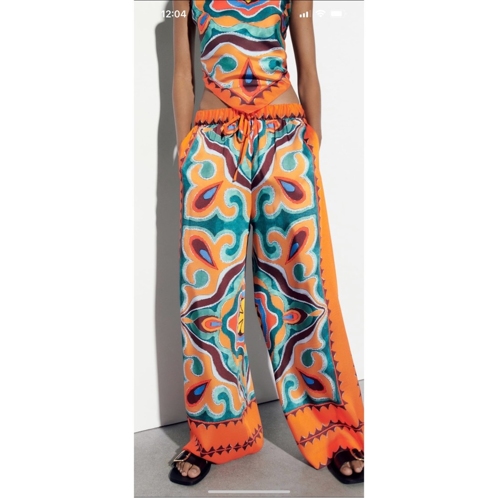 Zara printed pants